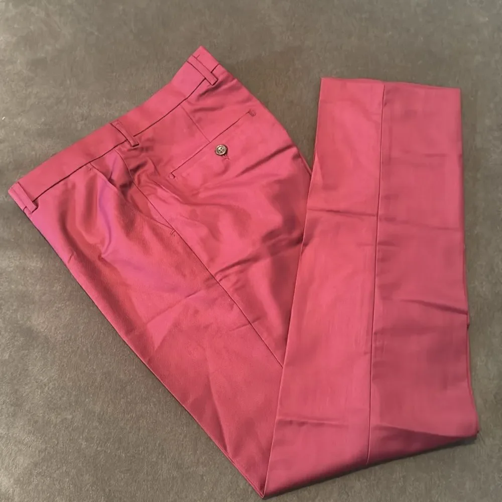 Men’s Slim Fit Double Breasted 2Piece Suit Notched Lapels Jacket 36 Pants 32 NWT
